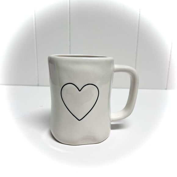 Rae Dunn Double Sided Heart Coffee Mug - Picture 1 of 3
